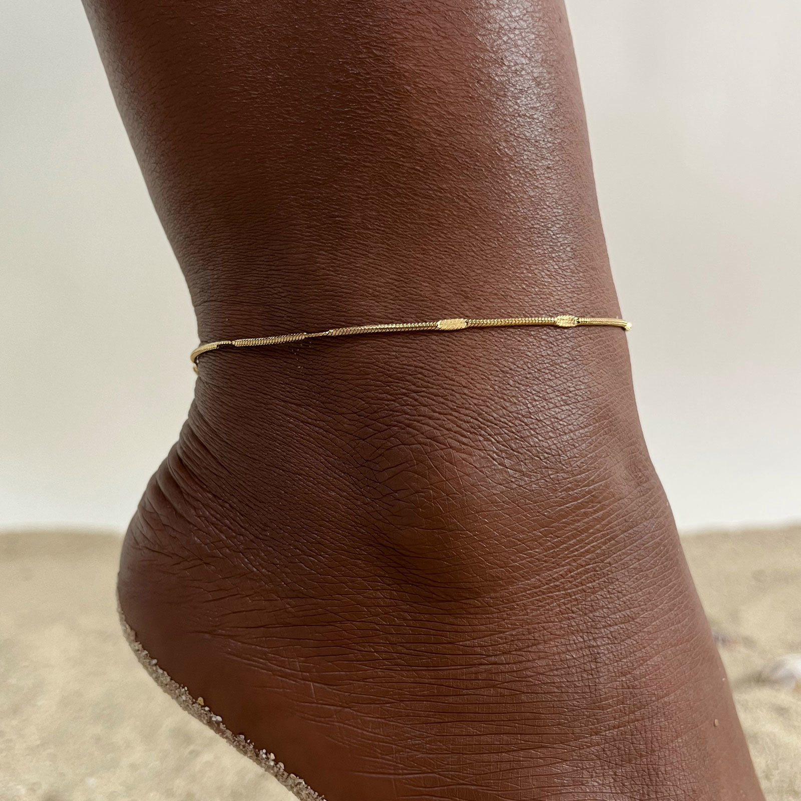 Jc Jewelry & Watches Photos - Tobilleras de cadena de serpiente aplastadas