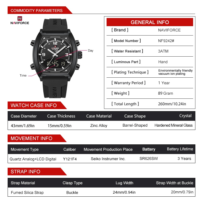 Reloj NAVIFORCE para Hombre co - Watch Display Box reseña y precio